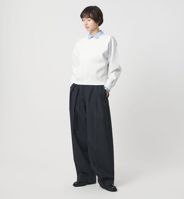 UNITED ARROWS「スウェットライク クルーネックニット ‐ウォッシャブル‐」|ニット・セーター|