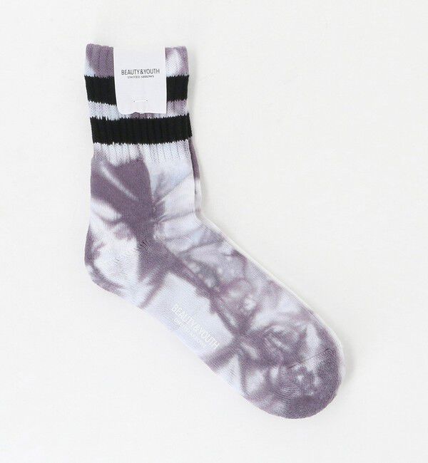 BEAUTY&YOUTH UNITED ARROWS「2ライン ソフト パイル クウォータ― ソックス」|ソックス|PURPLE