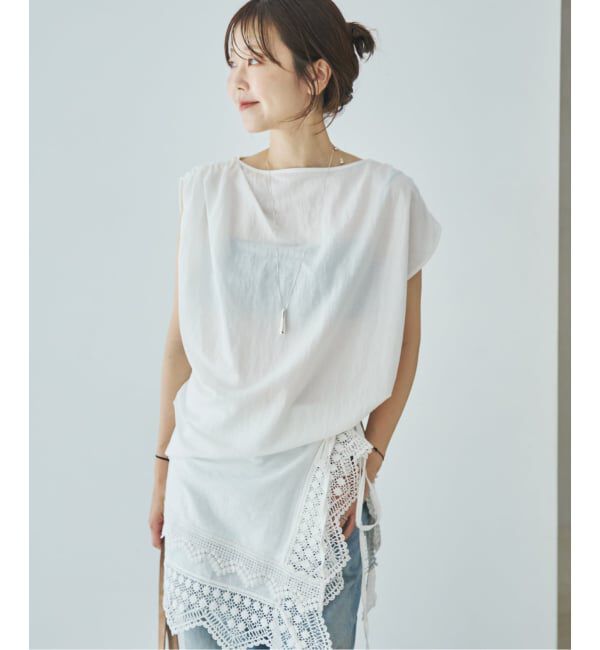Plage「Sleeveless gather TEE」|Tシャツ・カットソー|ホワイト