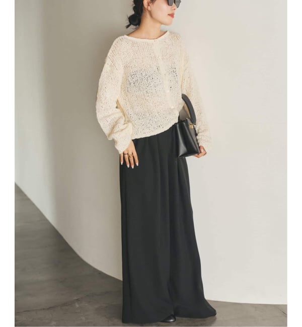 Plage「《WEB限定追加予約》Fringe yarn カーディガン 4」|カーディガン|
