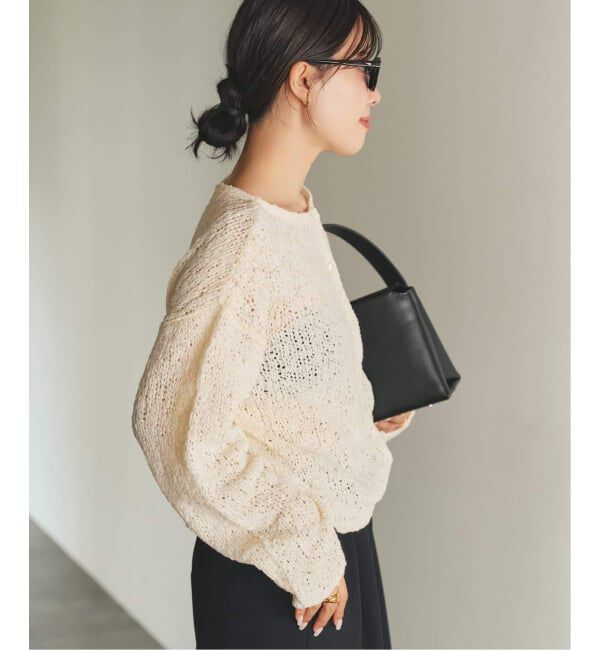 Plage「《WEB限定追加予約》Fringe yarn カーディガン 4」|カーディガン|