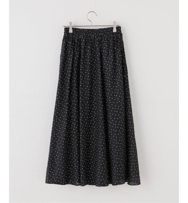 Spick and Span「《セットアップ可》ドットギャザーイージースカート」|スカート|