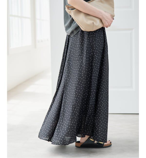 Spick and Span「《セットアップ可》ドットギャザーイージースカート」|スカート|