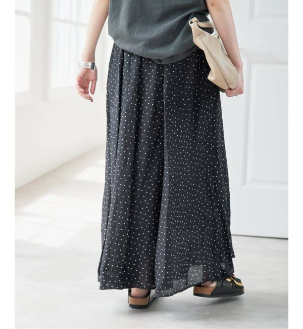Spick and Span「《セットアップ可》ドットギャザーイージースカート」|スカート|