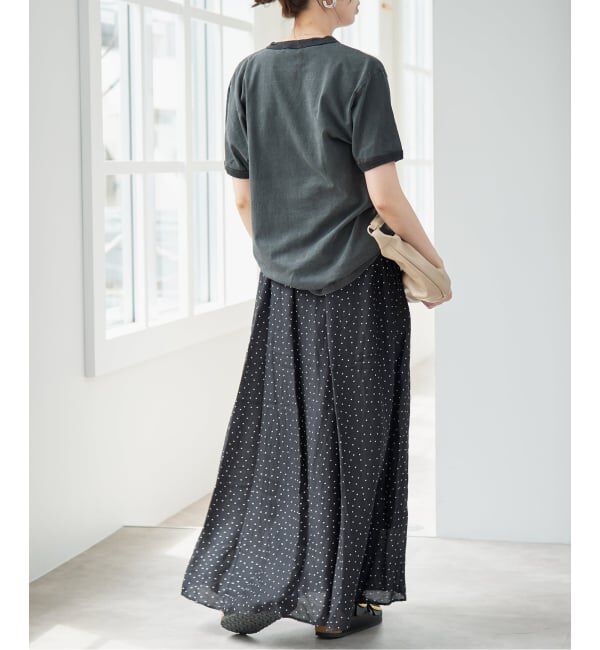 Spick and Span「《セットアップ可》ドットギャザーイージースカート」|スカート|