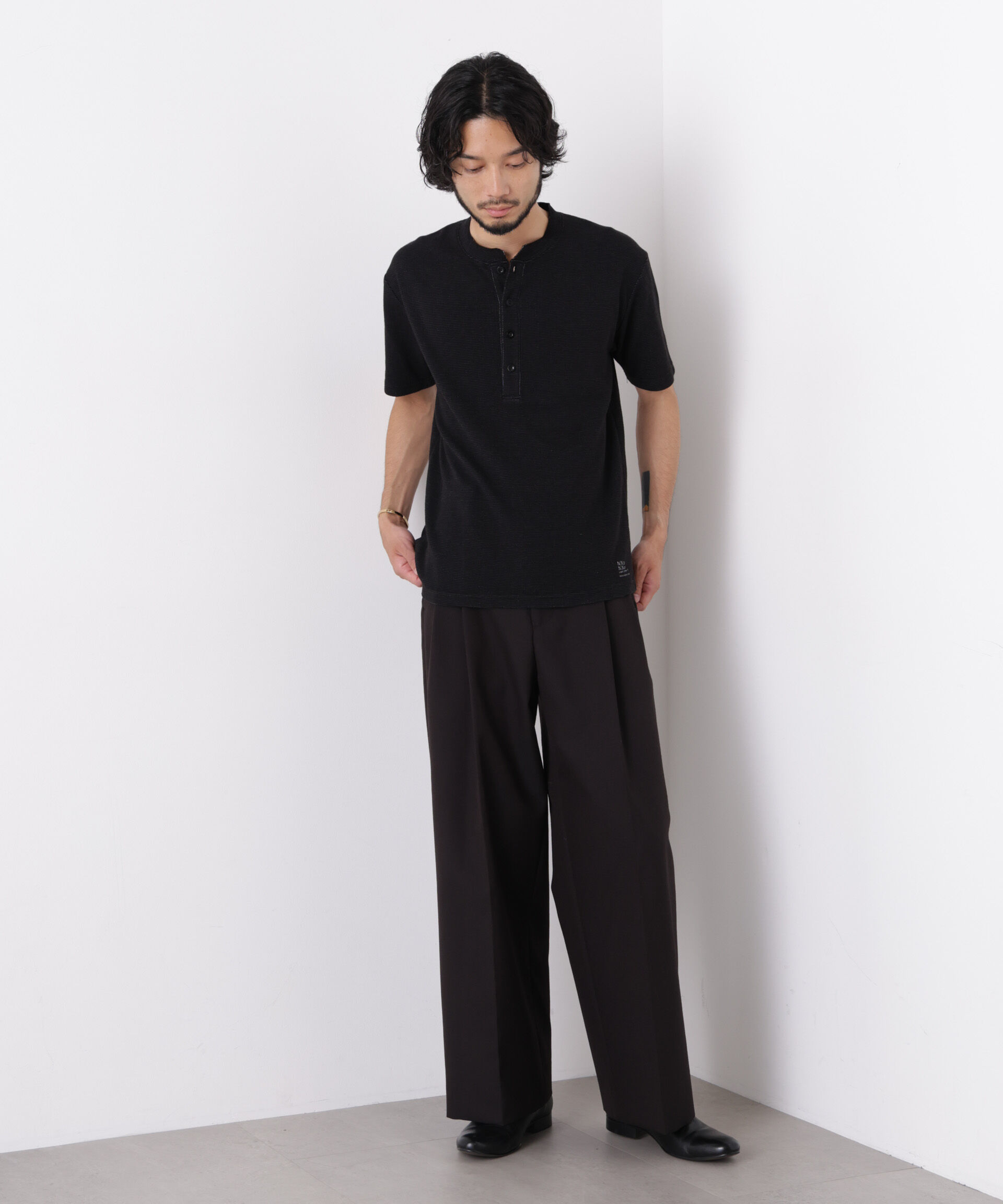 NANO universe「｢surplus｣ サーマルヘンリーハーフスリーブ」|Tシャツ・カットソー|