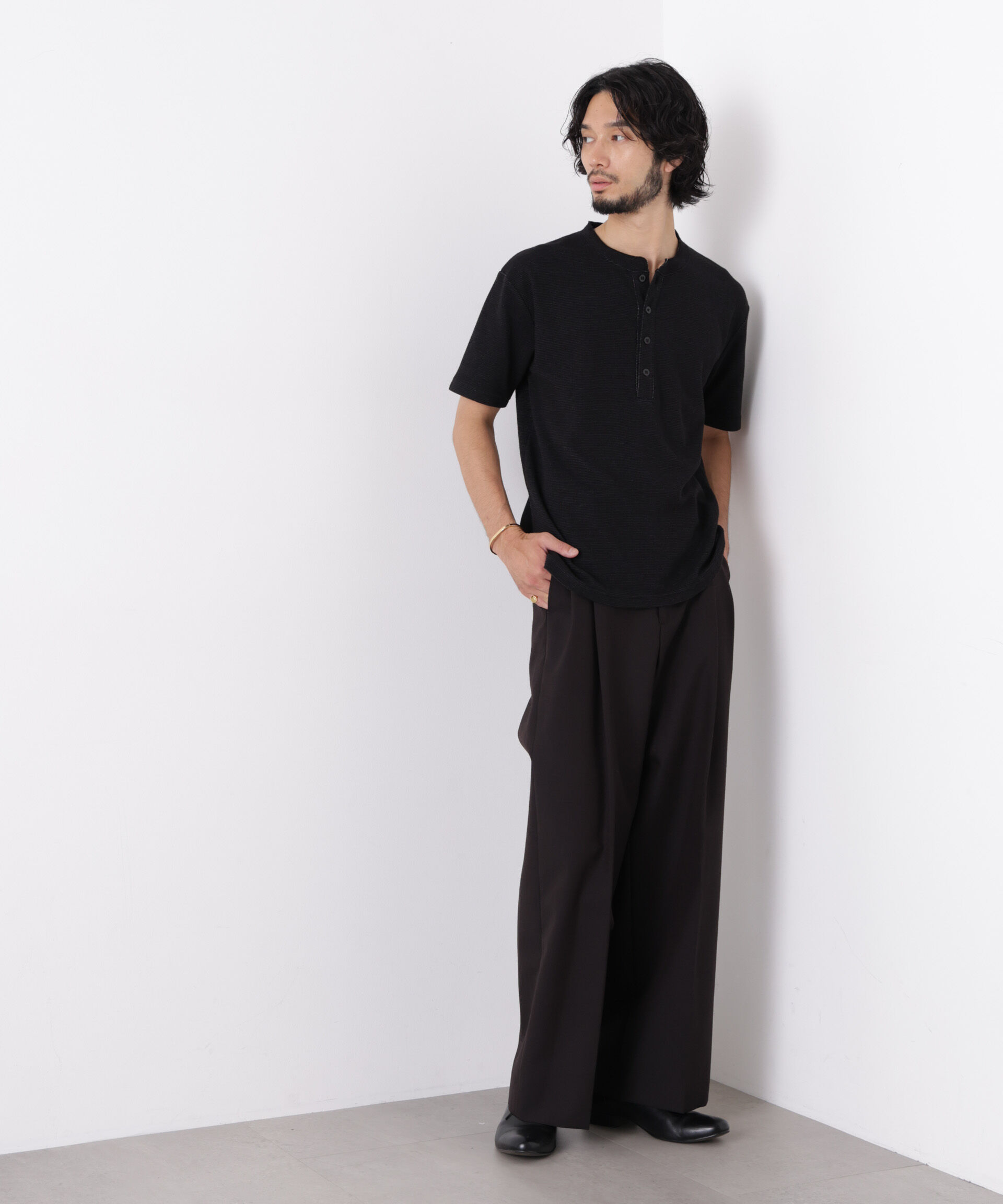 NANO universe「｢surplus｣ サーマルヘンリーハーフスリーブ」|Tシャツ・カットソー|