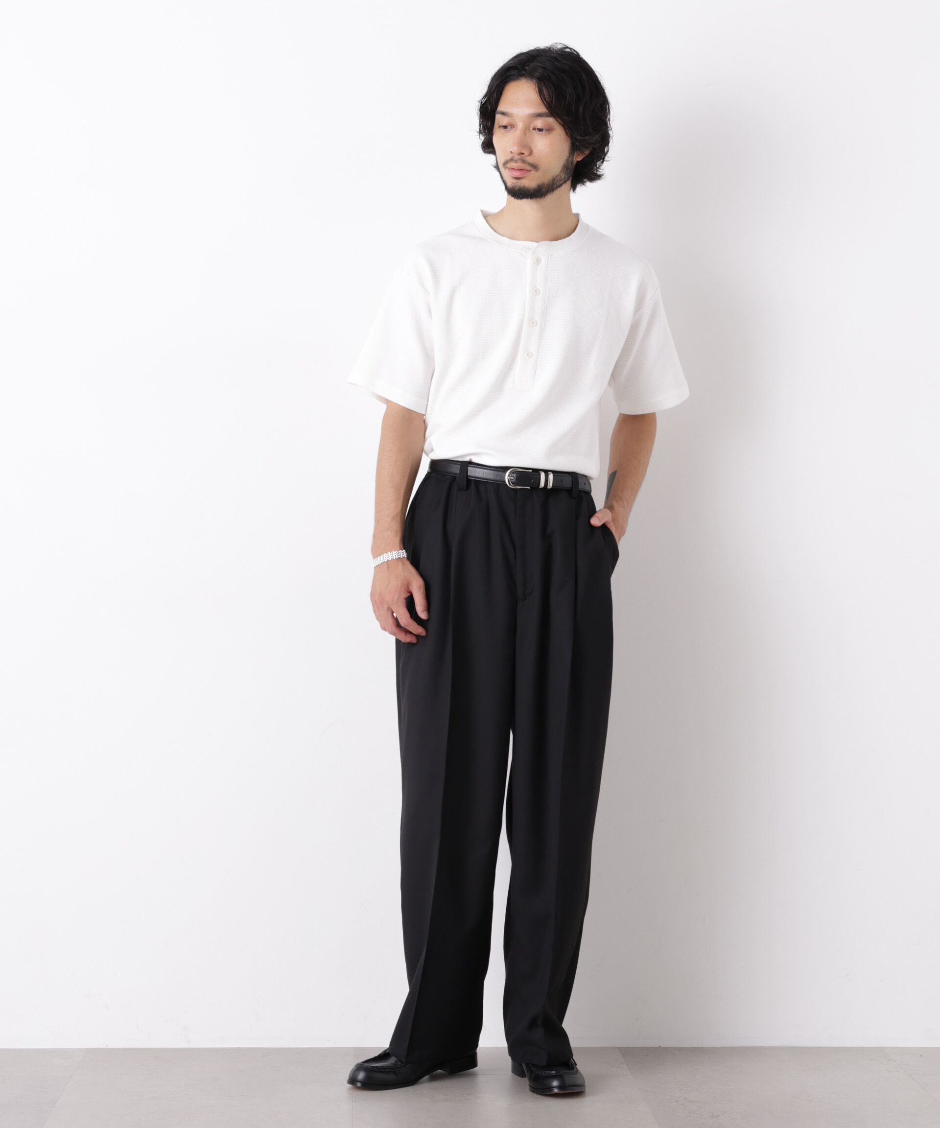 NANO universe「｢surplus｣ サーマルヘンリーハーフスリーブ」|Tシャツ・カットソー|