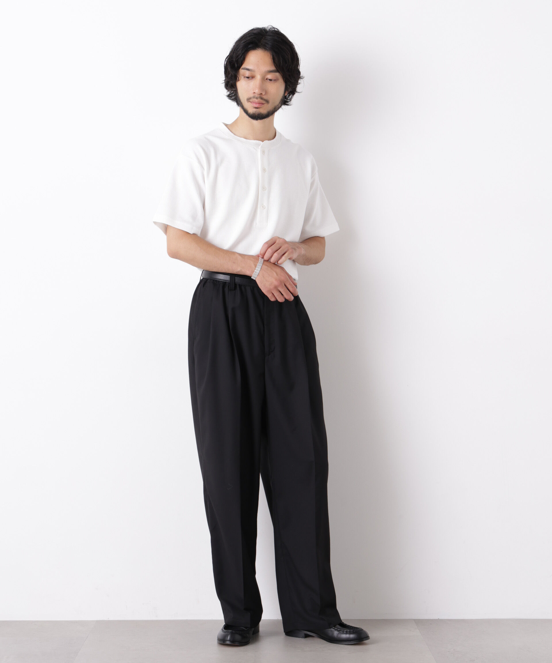 NANO universe「｢surplus｣ サーマルヘンリーハーフスリーブ」|Tシャツ・カットソー|