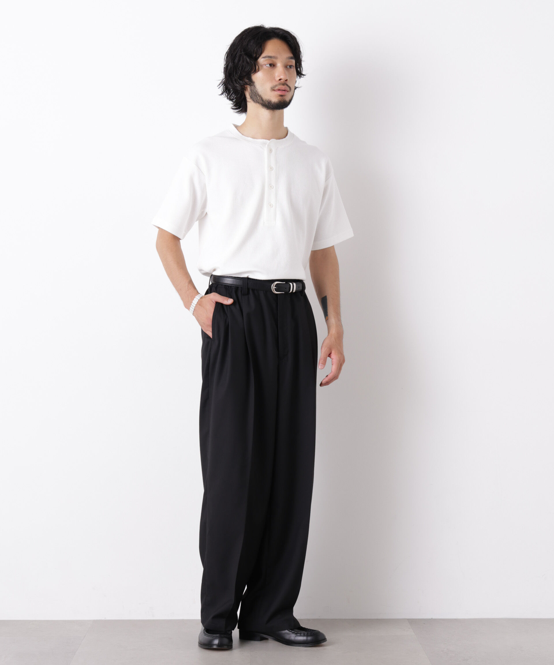 NANO universe「｢surplus｣ サーマルヘンリーハーフスリーブ」|Tシャツ・カットソー|