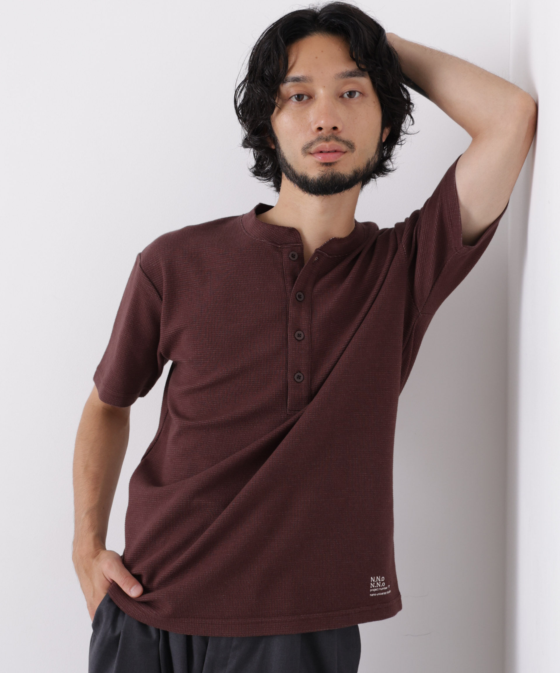 NANO universe「｢surplus｣ サーマルヘンリーハーフスリーブ」|Tシャツ・カットソー|