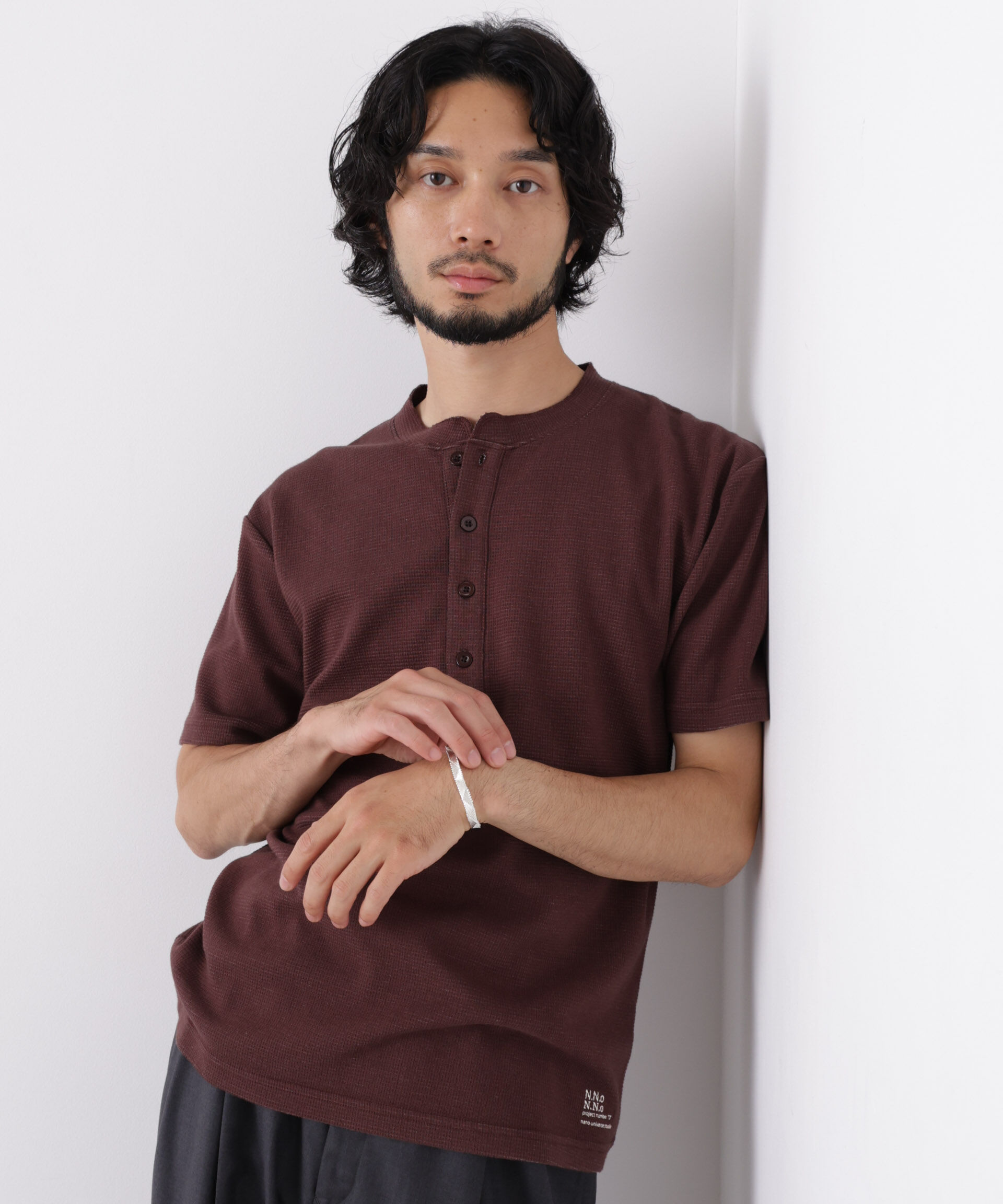NANO universe「｢surplus｣ サーマルヘンリーハーフスリーブ」|Tシャツ・カットソー|