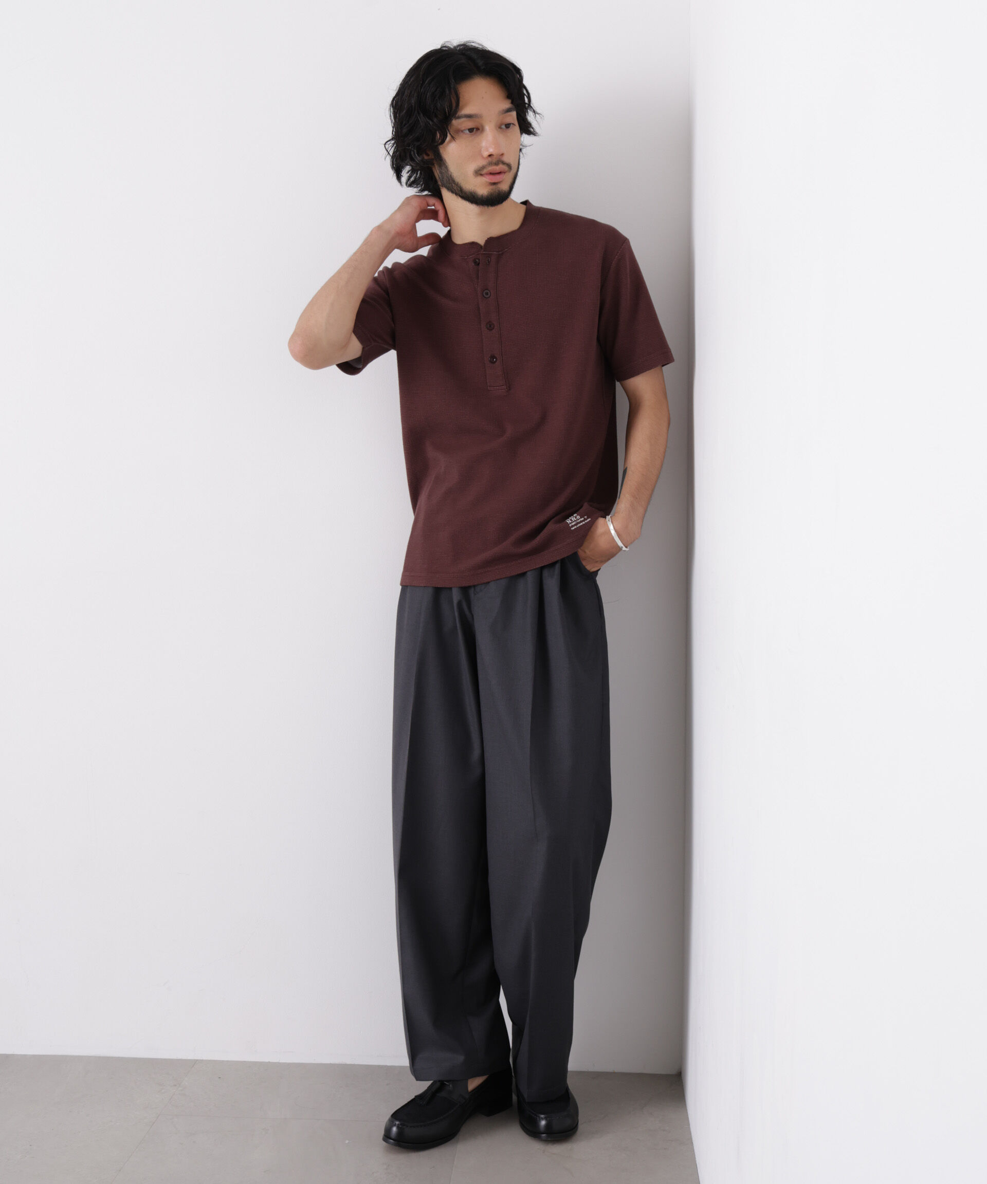 NANO universe「｢surplus｣ サーマルヘンリーハーフスリーブ」|Tシャツ・カットソー|