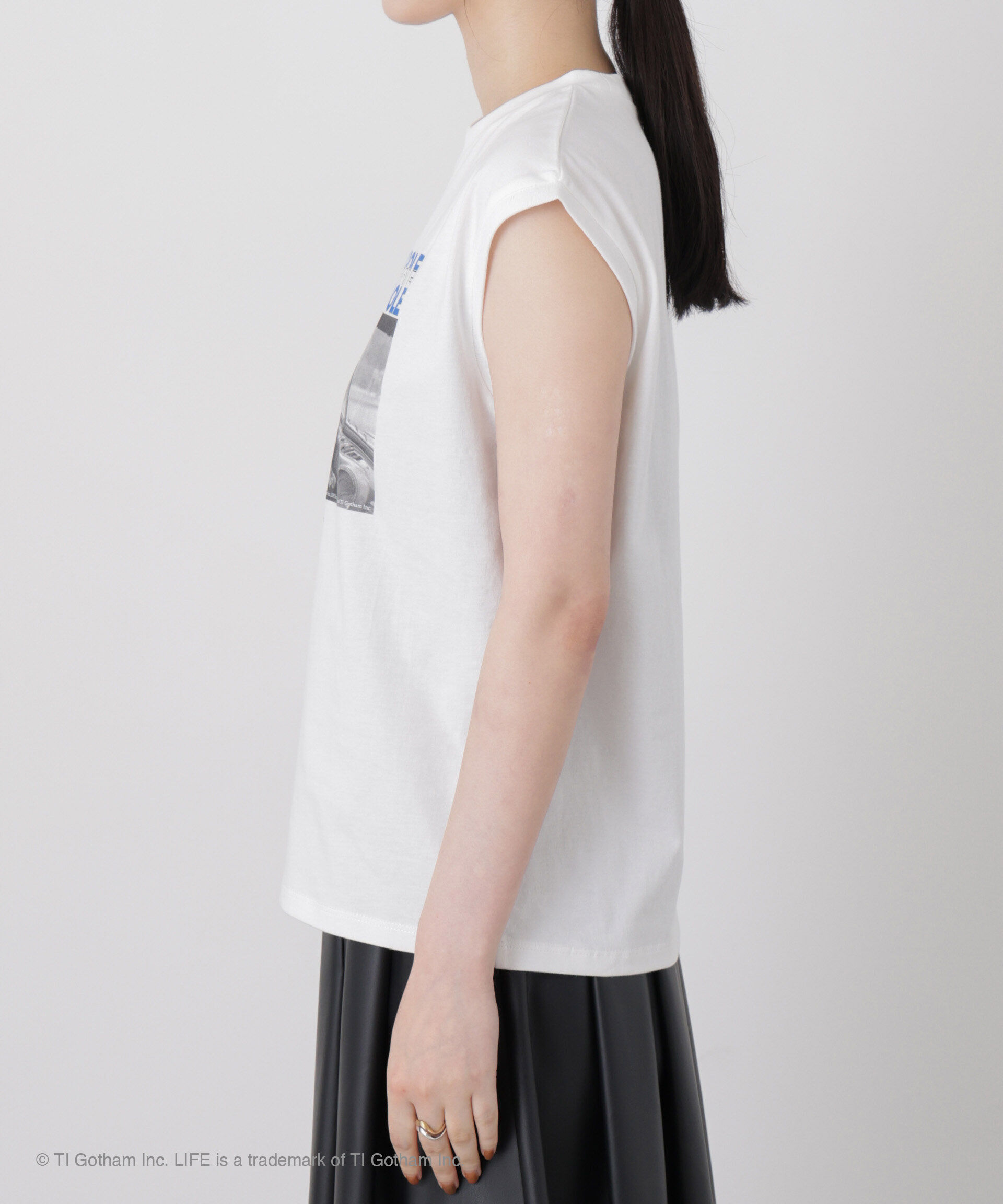 NANO universe「GOOD ROCK SPEED/LIFE PICTURE COLLECTION French sleeve White」|Tシャツ・カットソー|