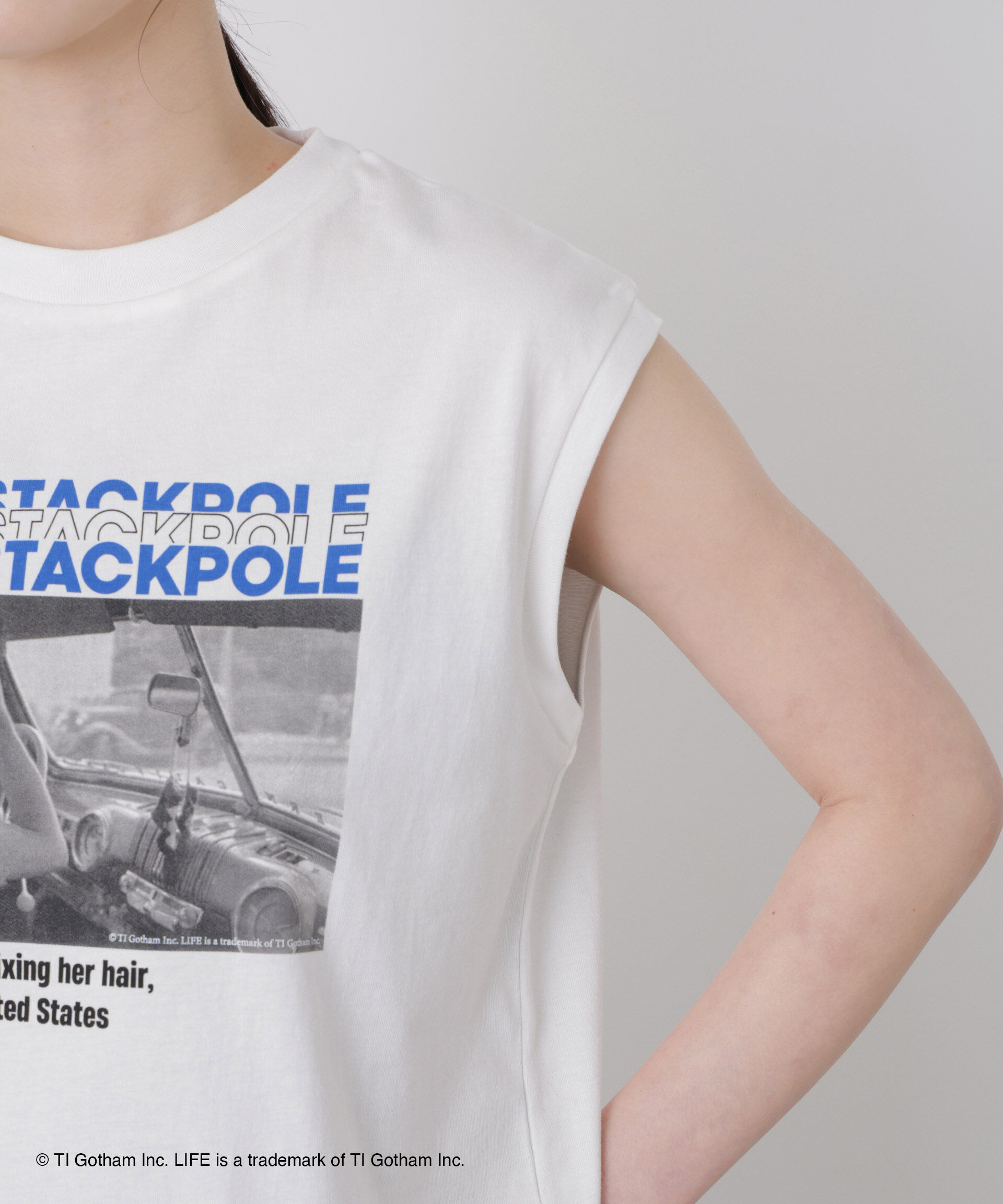 NANO universe「GOOD ROCK SPEED/LIFE PICTURE COLLECTION French sleeve White」|Tシャツ・カットソー|