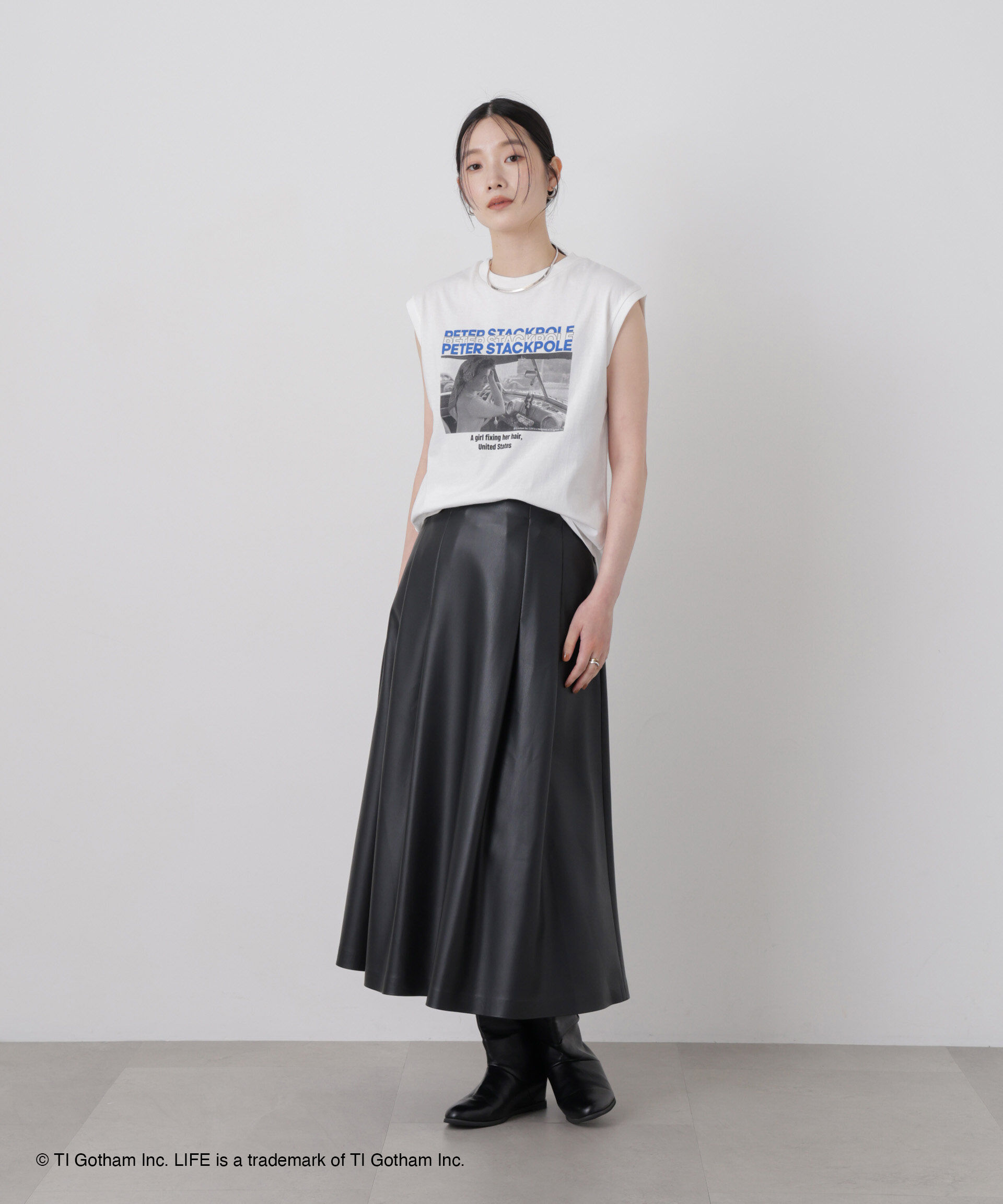 NANO universe「GOOD ROCK SPEED/LIFE PICTURE COLLECTION French sleeve White」|Tシャツ・カットソー|