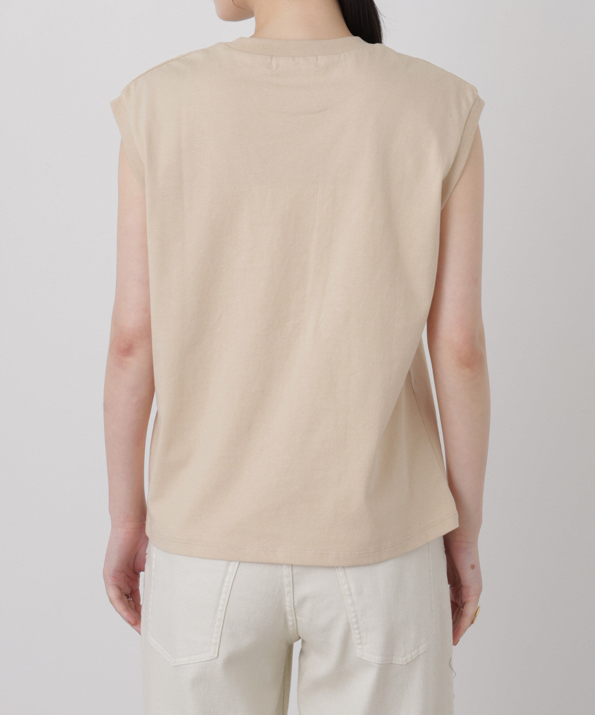 NANO universe「GOOD ROCK SPEED/LIFE PICTURE COLLECTION French sleeve Beige」|Tシャツ・カットソー|
