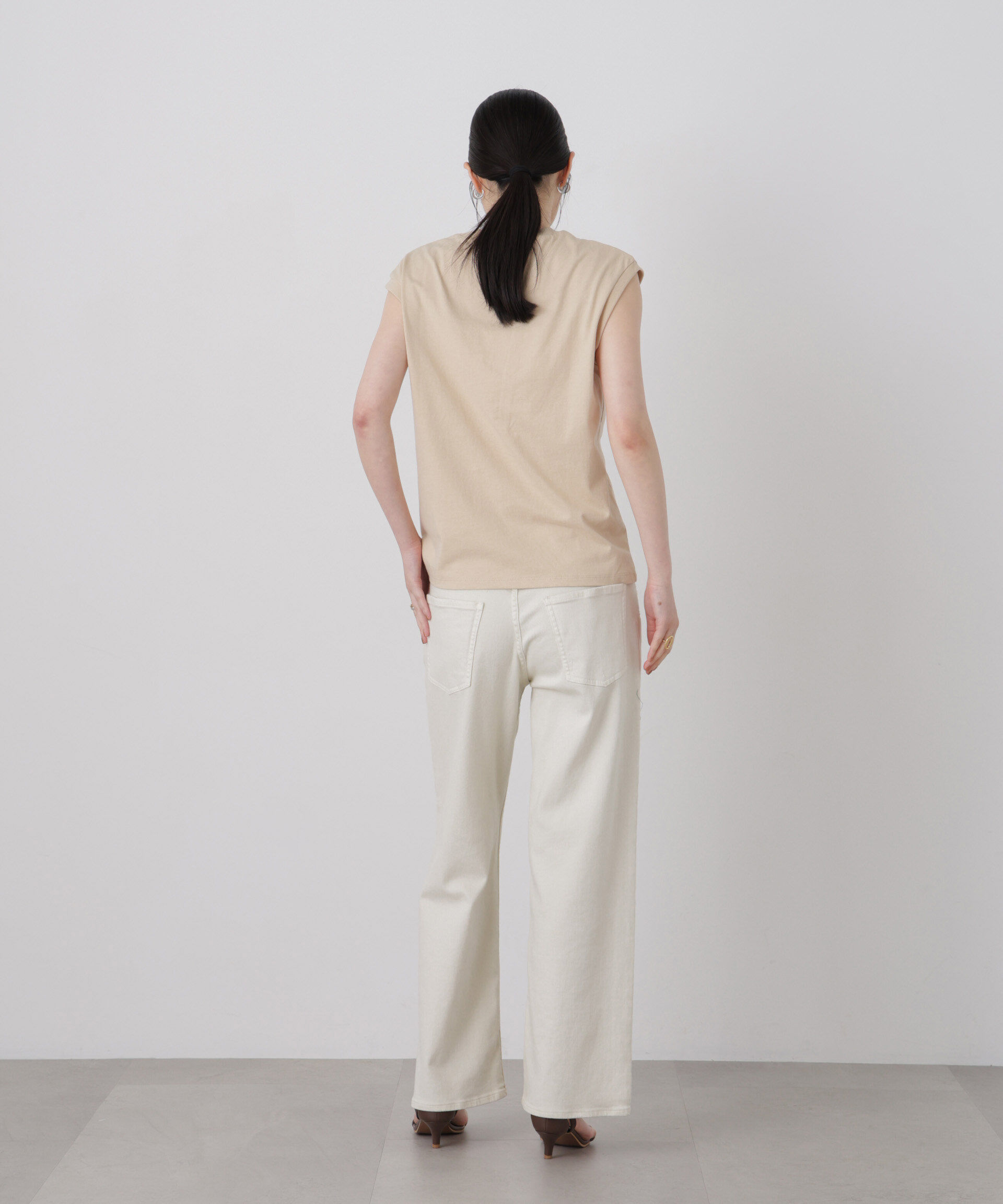 NANO universe「GOOD ROCK SPEED/LIFE PICTURE COLLECTION French sleeve Beige」|Tシャツ・カットソー|
