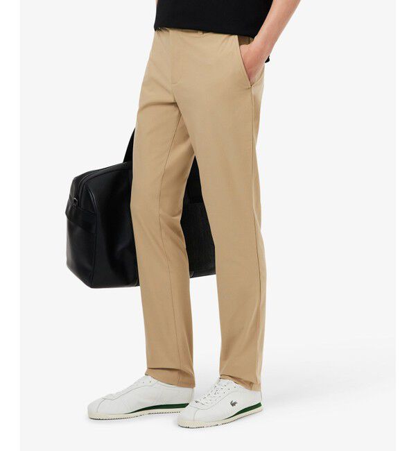 LACOSTE「スリムフィットストレッチチノパンツ」|スラックス|ナチュラル