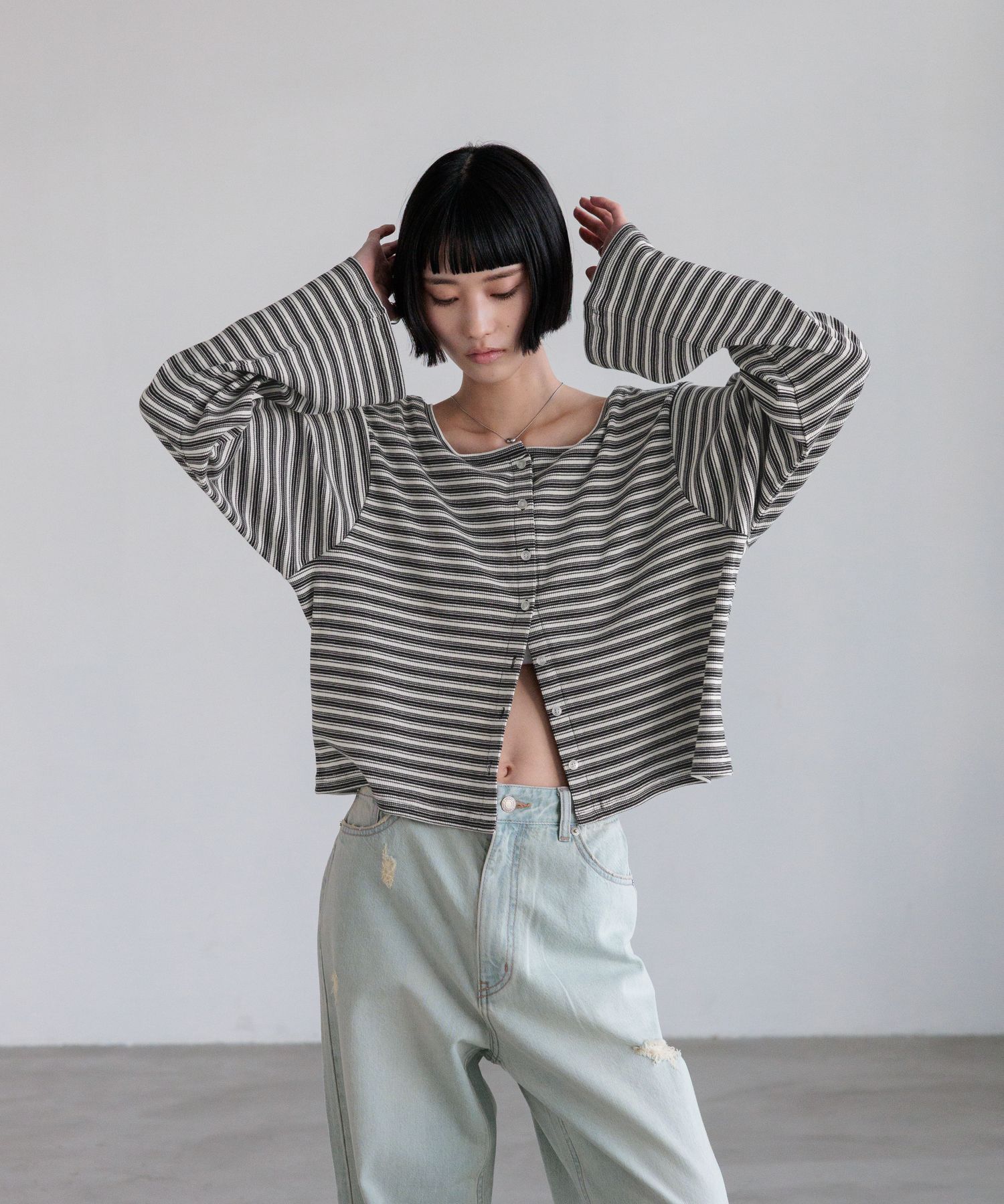 LOWRYS FARM「マルチＷＡＹカットカーディガンＬＳ」|Tシャツ・カットソー|