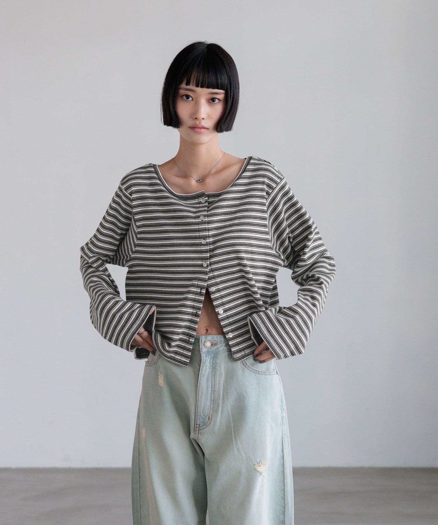 LOWRYS FARM「マルチＷＡＹカットカーディガンＬＳ」|Tシャツ・カットソー|