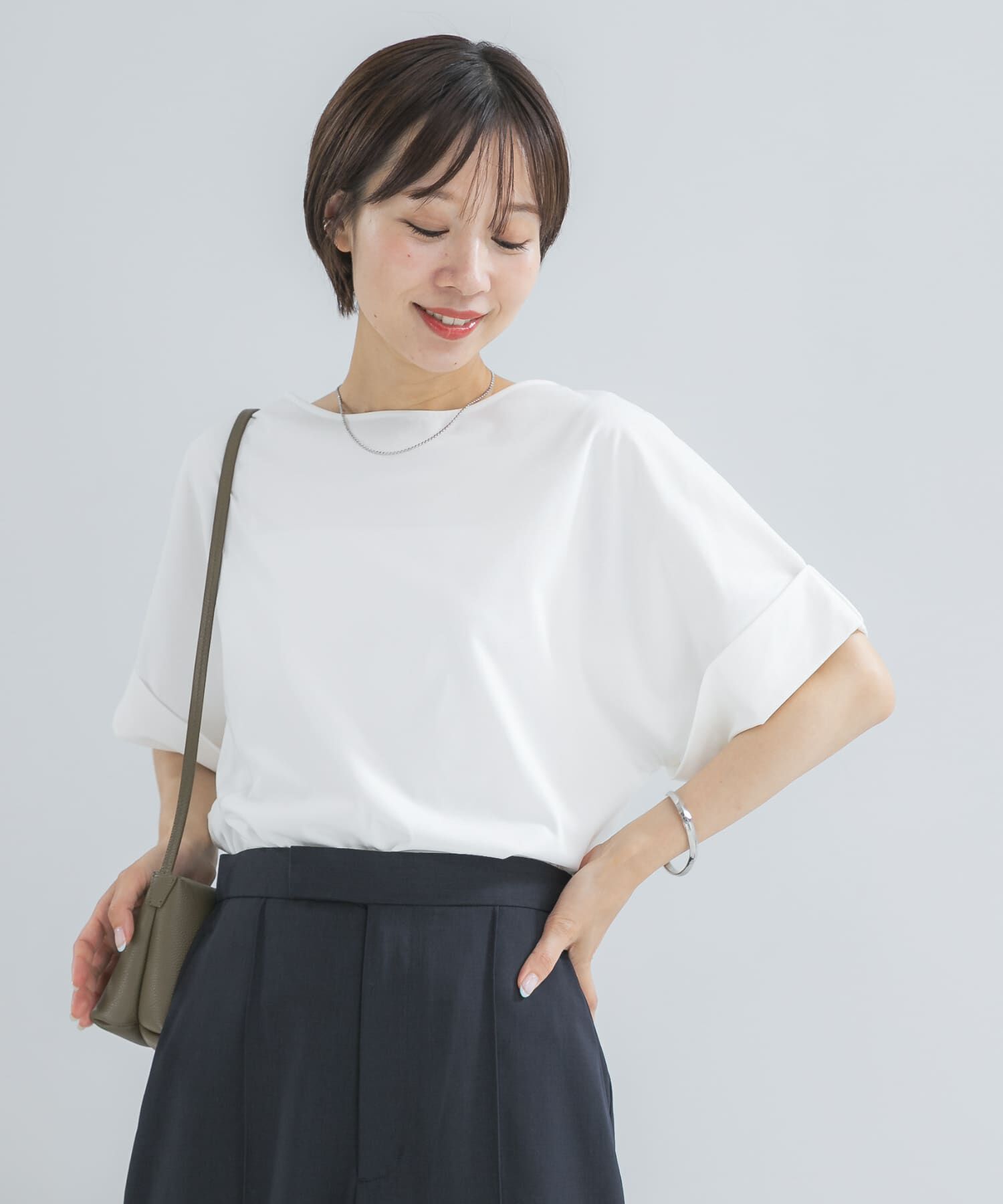 URBAN RESEARCH ROSSO「UVカットデザインスリーブプルオーバー」|Tシャツ・カットソー|