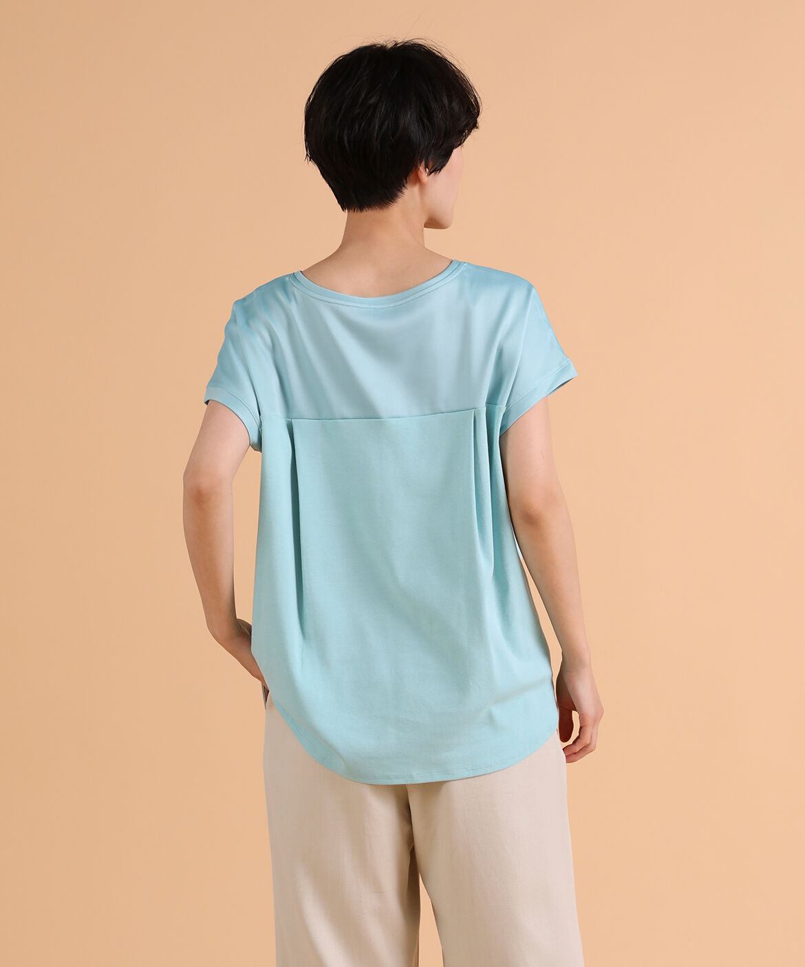 DAY by DAY it&rsquo;s international「サテン切り替えワイドカットソー《スビン綿MIXフライス》」|Tシャツ・カットソー|