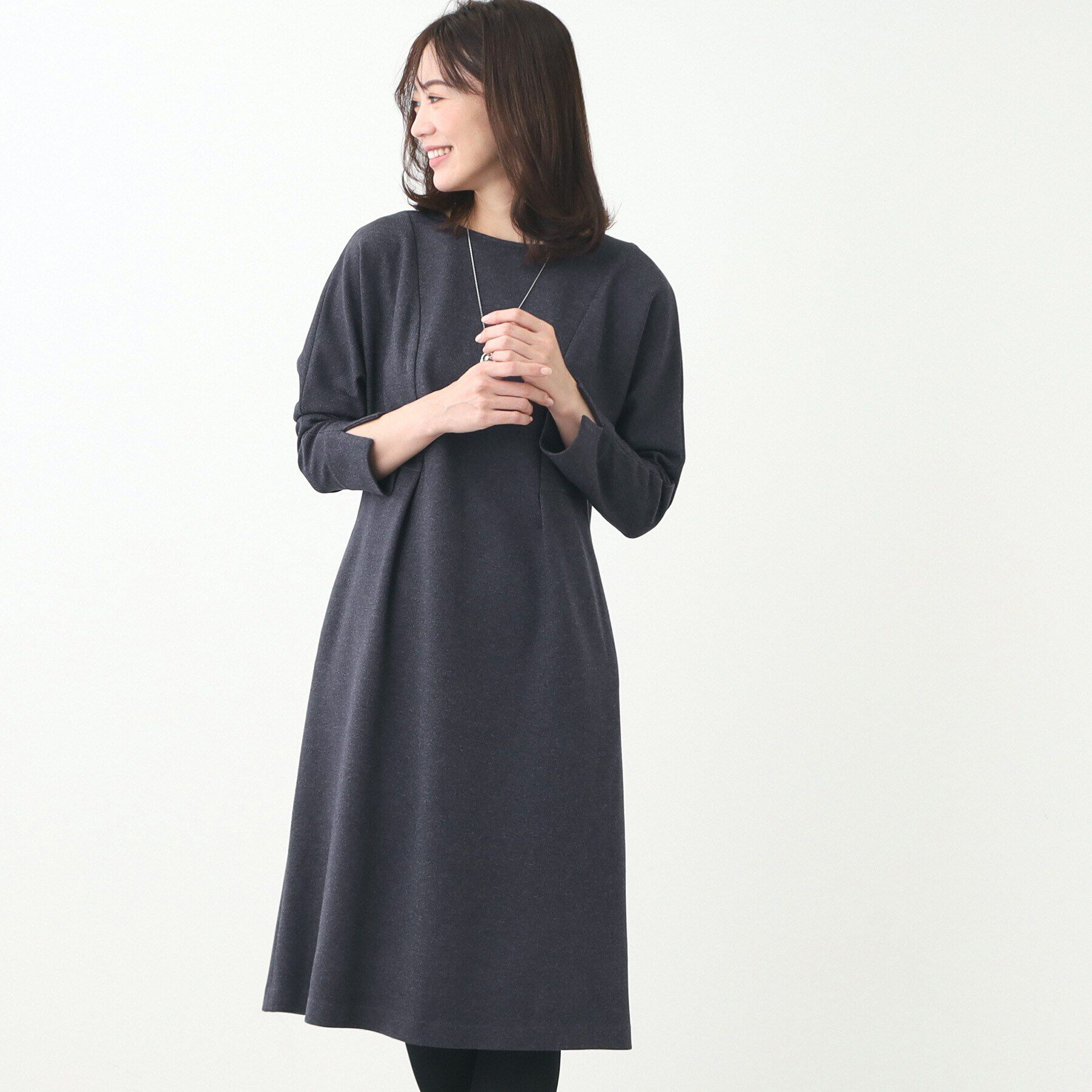 Reflect「【夏SALE】ドルマンスリーブストレートシルエットワンピース」|ワンピース|
