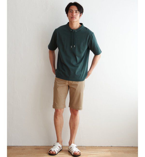ikka「ヒヤテックルーイカラー5分袖」|Tシャツ・カットソー|