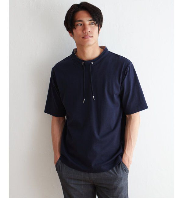ikka「ヒヤテックルーイカラー5分袖」|Tシャツ・カットソー|