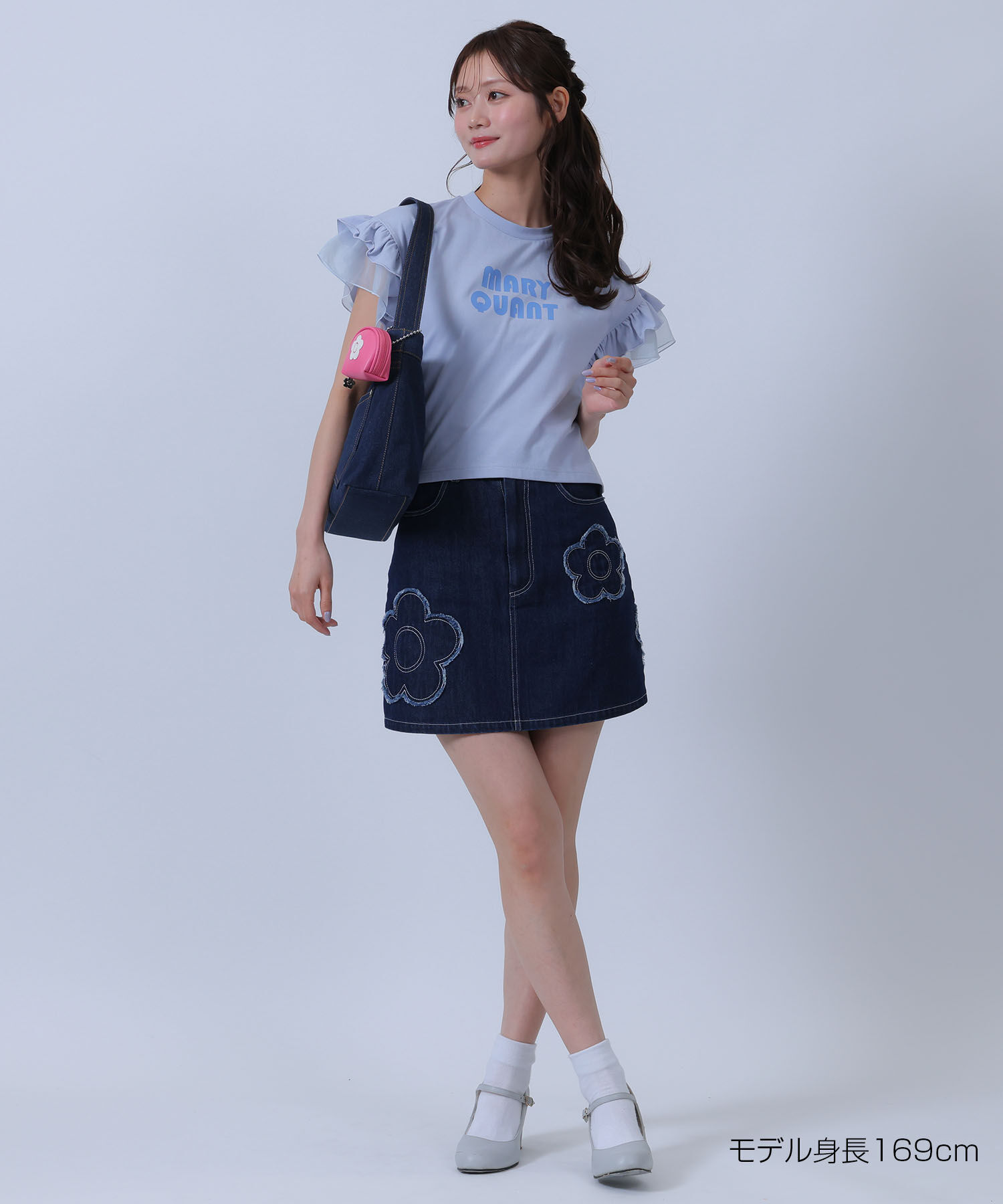 MARY QUANT「デイジーパッチデニムミニ スカート」|スカート|
