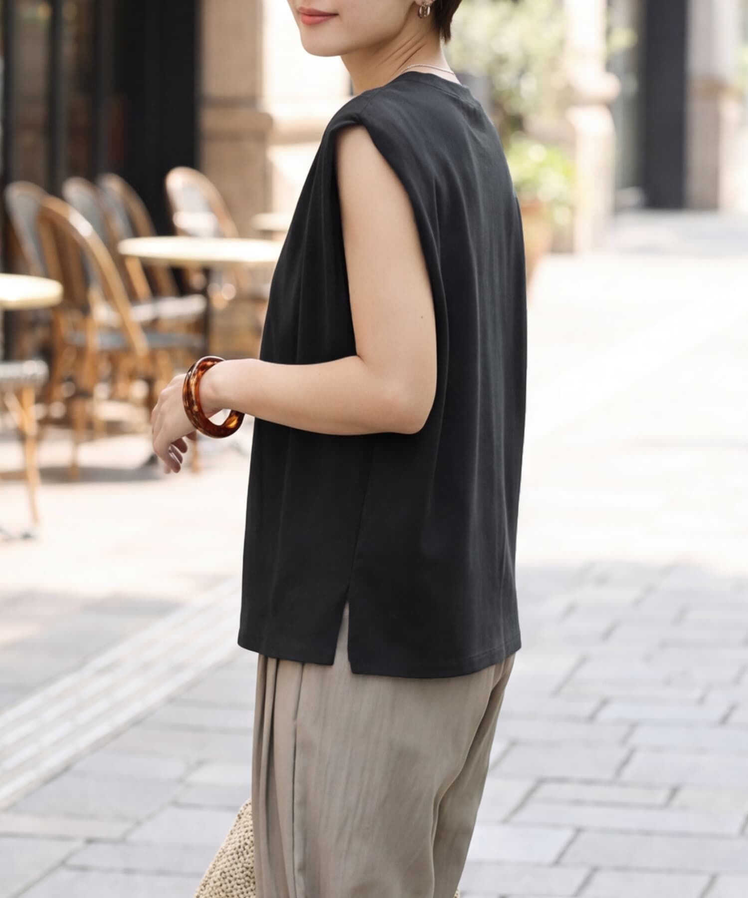STYLE DELI「接触冷感Wタックカットソートップス」|Tシャツ・カットソー|