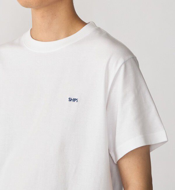 SHIPS「【WEB限定】SHIPS: マイクロ SHIPSロゴ Tシャツ」|Tシャツ・カットソー|