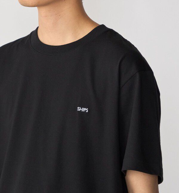 SHIPS「【WEB限定】SHIPS: マイクロ SHIPSロゴ Tシャツ」|Tシャツ・カットソー|