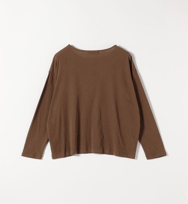 quaranciel「《予約》quaranciel:〈手洗い可能〉シアー コットン ボートネック ルーズ ロンTEE」|Tシャツ・カットソー|