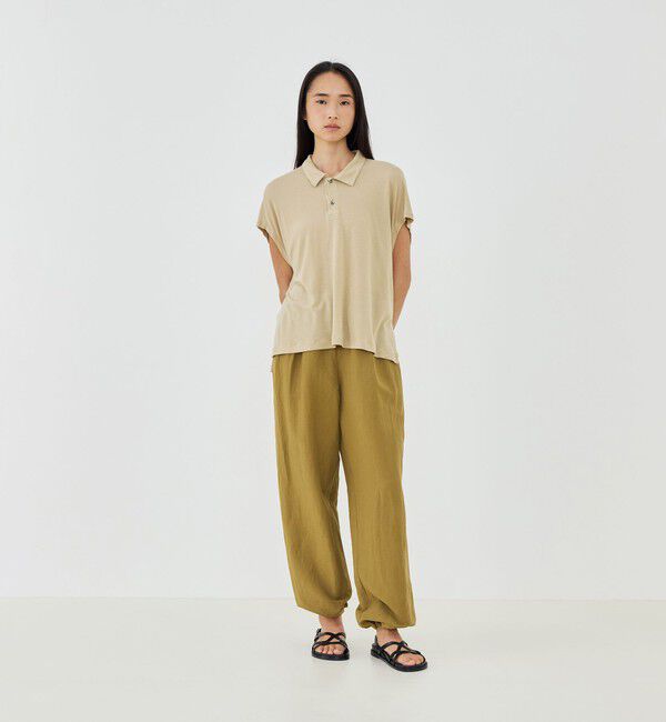 GALERIE VIE「モダールシルクカノコ ポロカラープルオーバー」|Tシャツ・カットソー|
