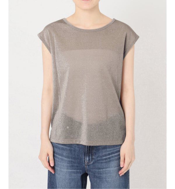 IENA「《予約》ラメフレンチスリーブTシャツ」|Tシャツ・カットソー|