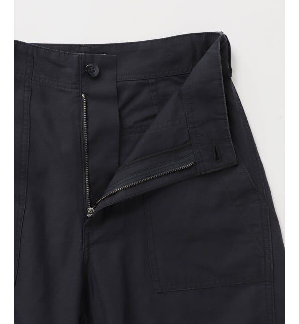 U by SPICK&SPAN「《追加》コットリネンバレルレッグルーズベイカーパンツ」|カーゴ|