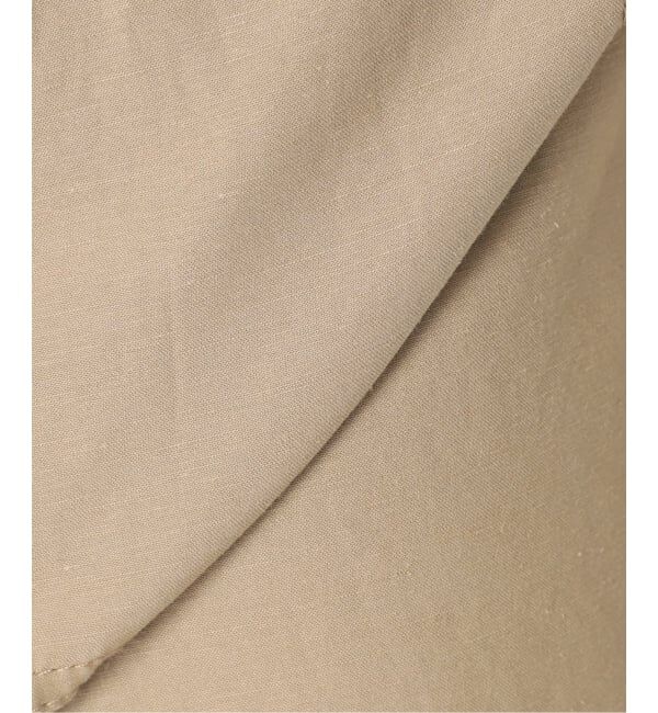 U by SPICK&SPAN「《追加》コットリネンバレルレッグルーズベイカーパンツ」|カーゴ|