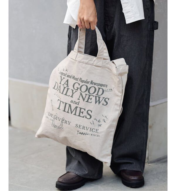 FRAMeWORK「≪WEB限定 / 追加予約≫YA GOOD IDEAS YA GOOD DAILY NEWS TIMES T」|トートバッグ|