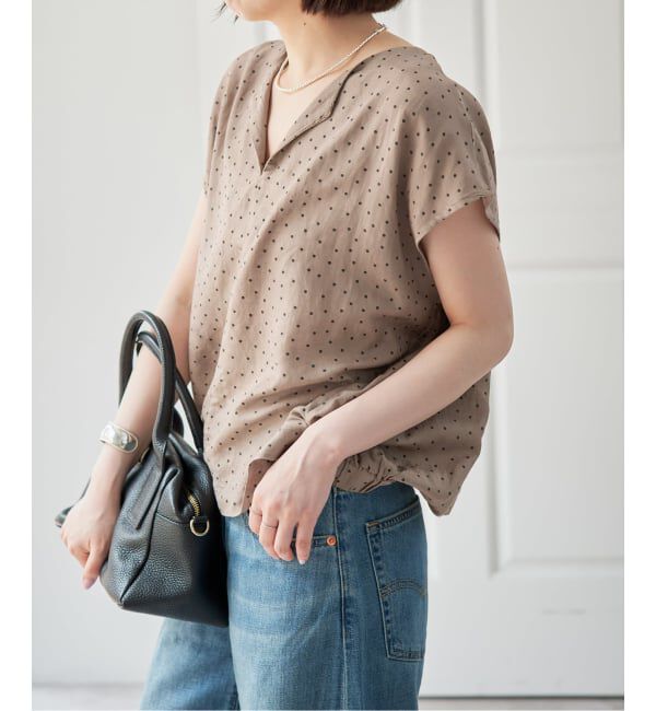 Spick and Span「《セットアップ可》ドットスキッパーブラウス」|シャツ・ブラウス|