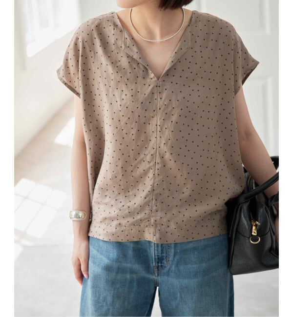 Spick and Span「《セットアップ可》ドットスキッパーブラウス」|シャツ・ブラウス|