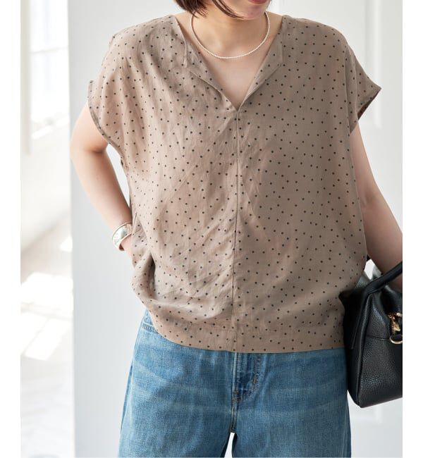 Spick and Span「《セットアップ可》ドットスキッパーブラウス」|シャツ・ブラウス|
