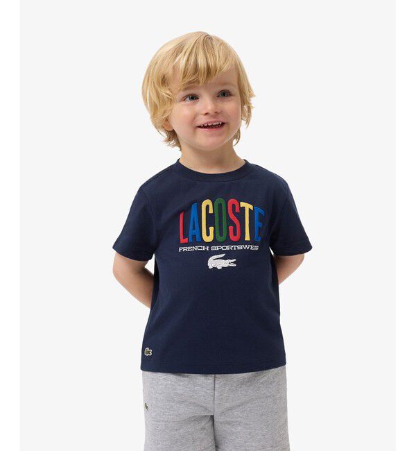LACOSTE「【EC限定】BOYSマルチカラーブランドネームロゴTシャツ」|Tシャツ・カットソー|