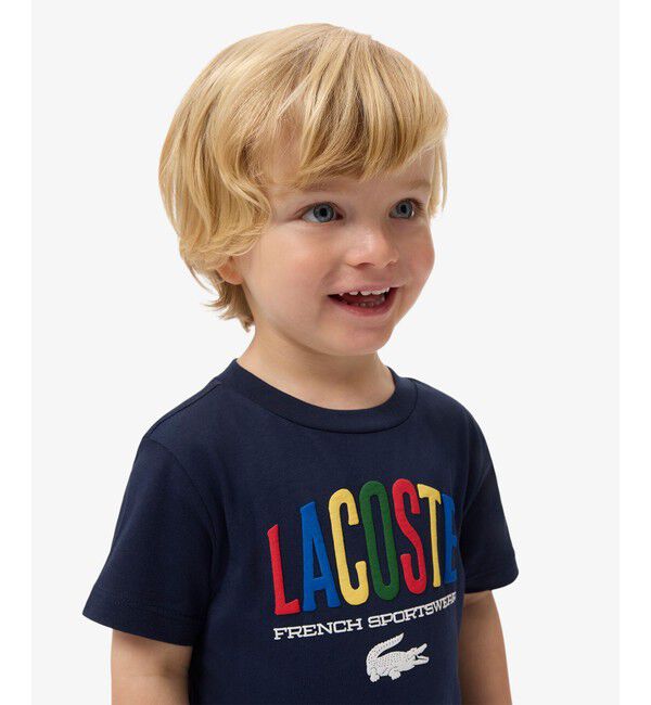 LACOSTE「【EC限定】BOYSマルチカラーブランドネームロゴTシャツ」|Tシャツ・カットソー|