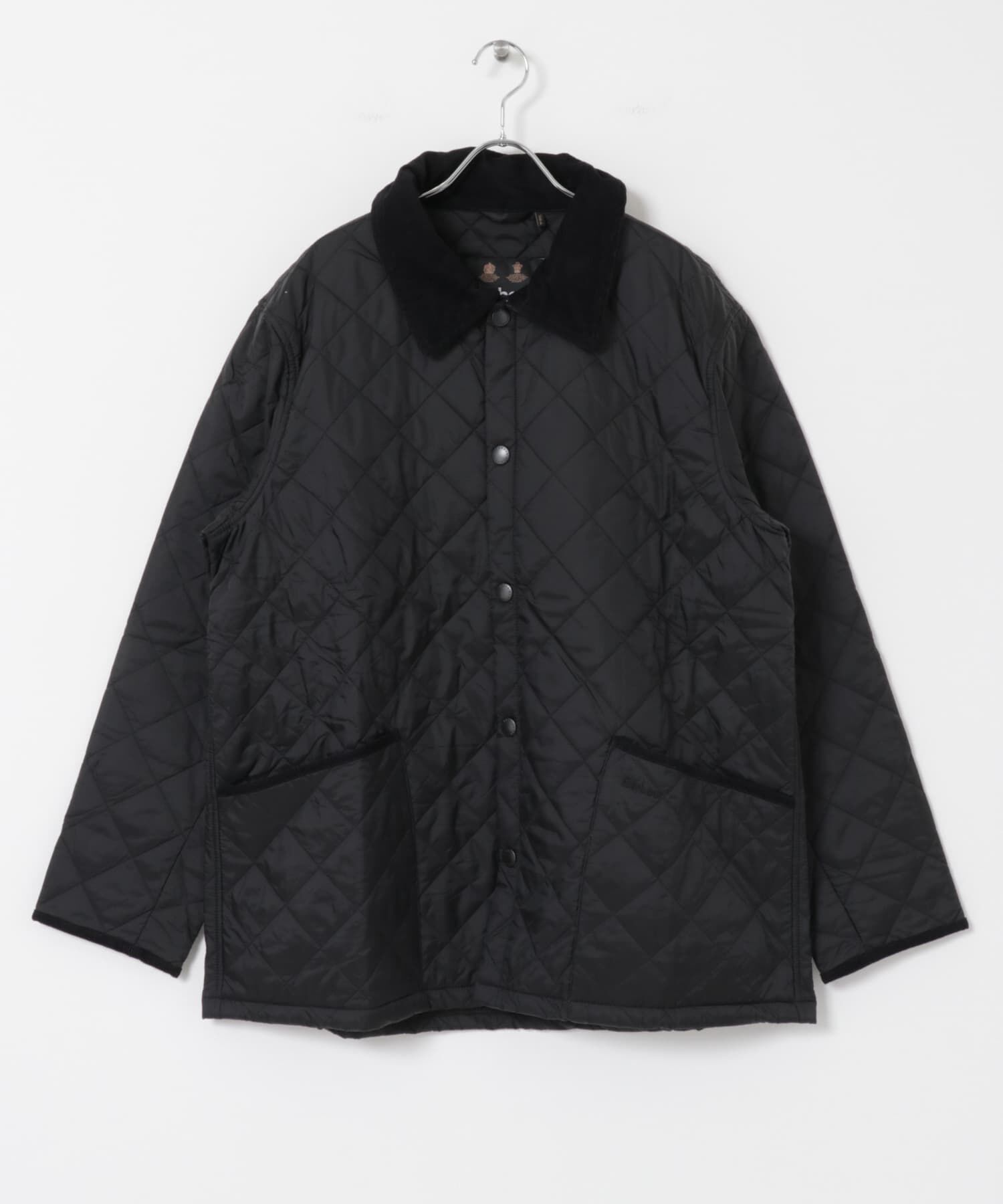 URBAN RESEARCH DOORS「LIDDESDALE QUILTED JACKET」|ノーカラーコート|ブラック