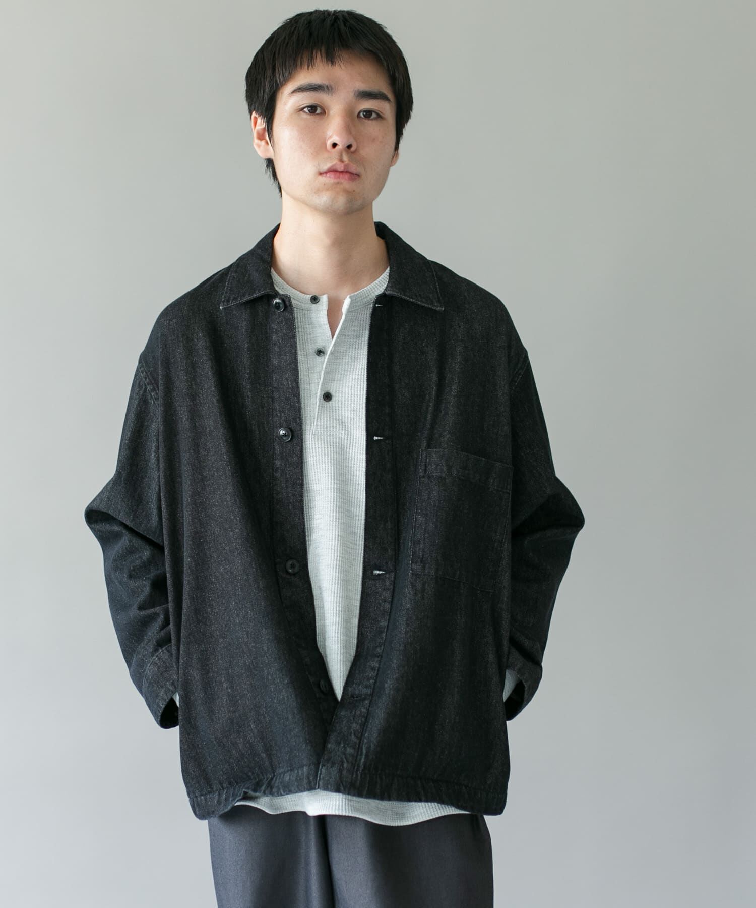 URBAN RESEARCH DOORS「デニムシャツカバーオール」|デニムジャケット|