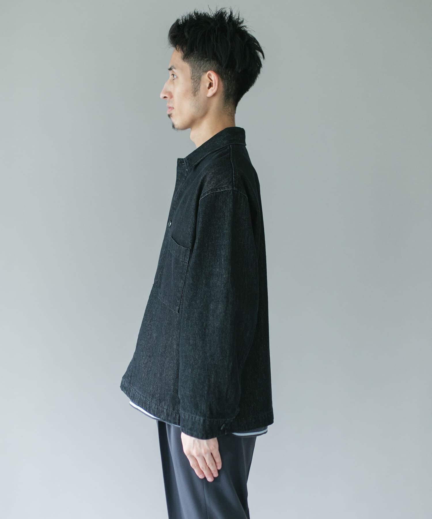 URBAN RESEARCH DOORS「デニムシャツカバーオール」|デニムジャケット|