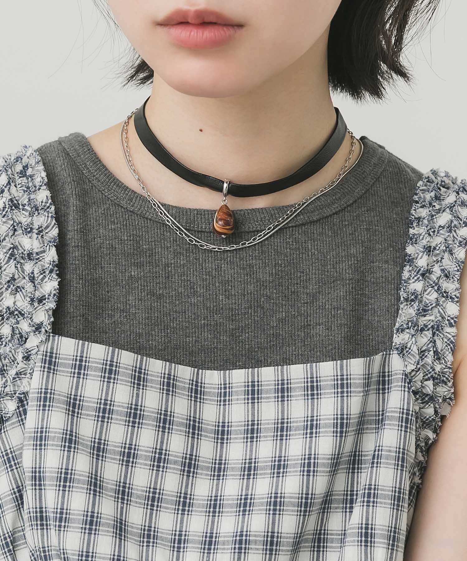 SMELLY「ドロップトップレイヤードチョーカー」|ネックレス|
