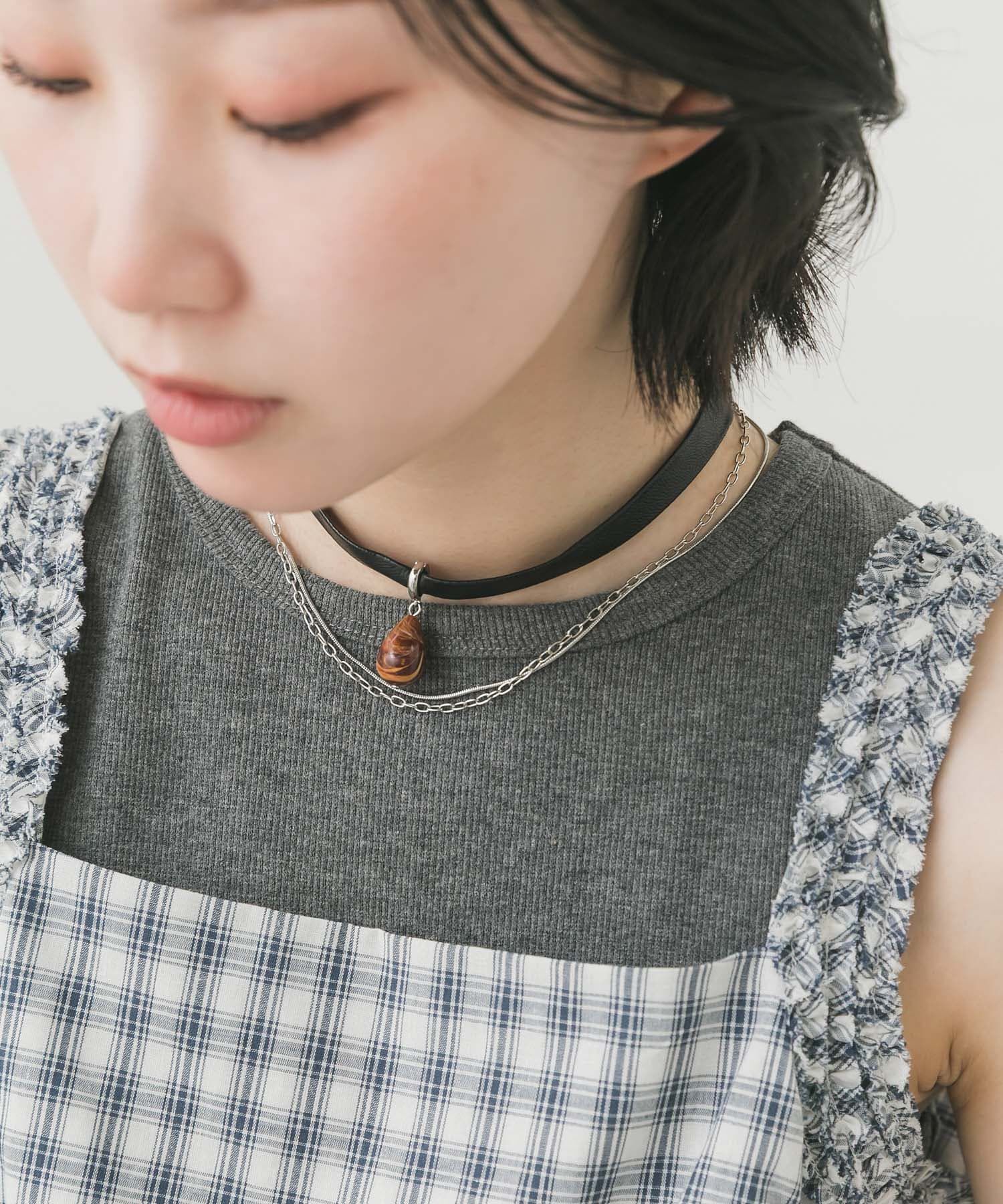 SMELLY「ドロップトップレイヤードチョーカー」|ネックレス|